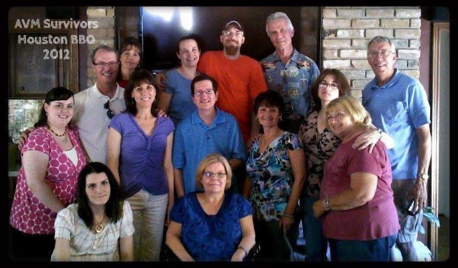 AVM Survivors Houston BBQ 2012, James Larken Smith with fellow survivors