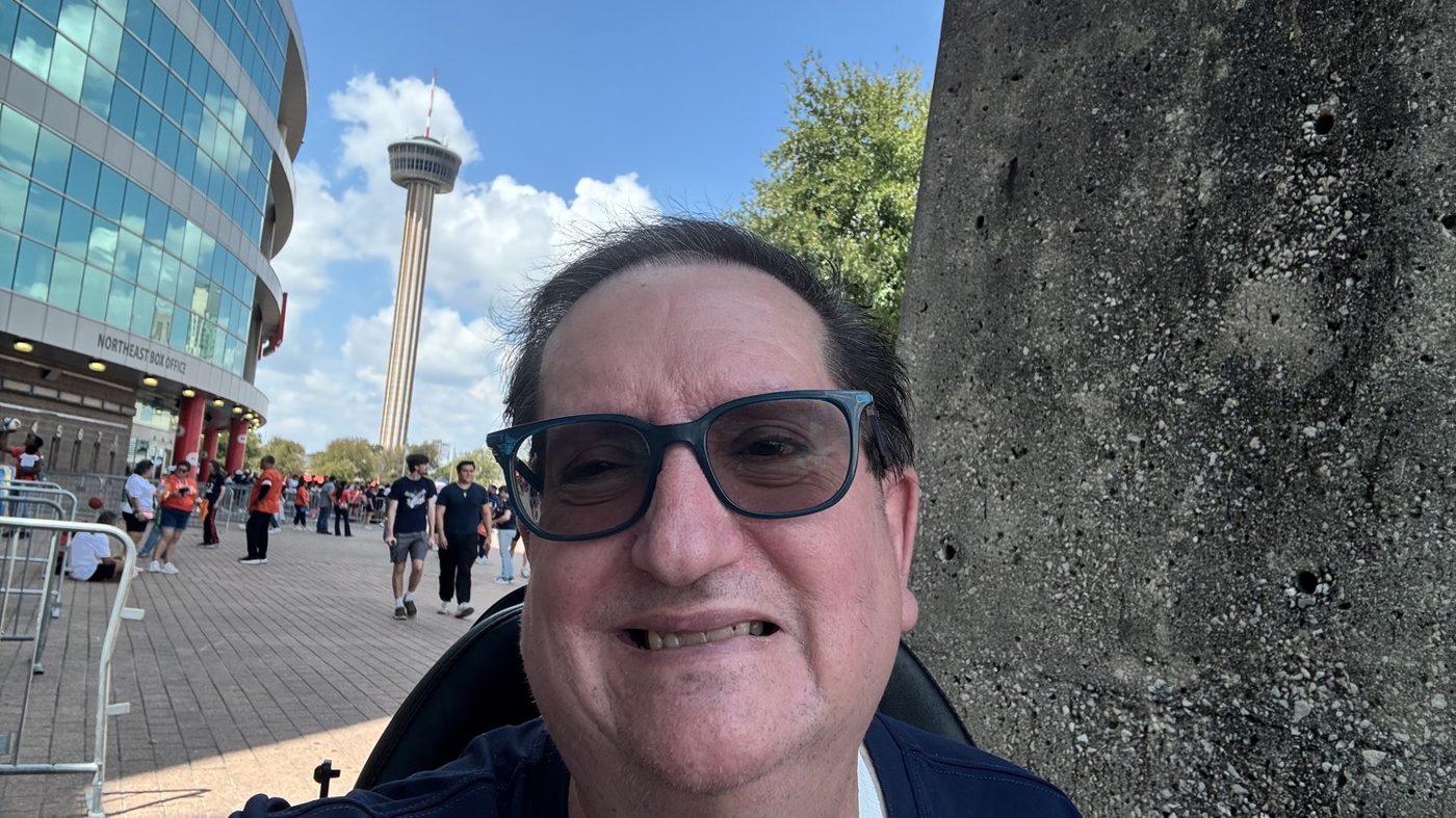 James Larken Smith in San Antonio near the Tower of the Americas